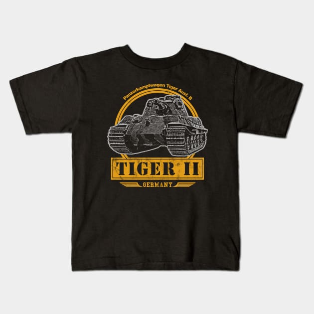Tiger II - WW2 Tank Kids T-Shirt by rycotokyo81
